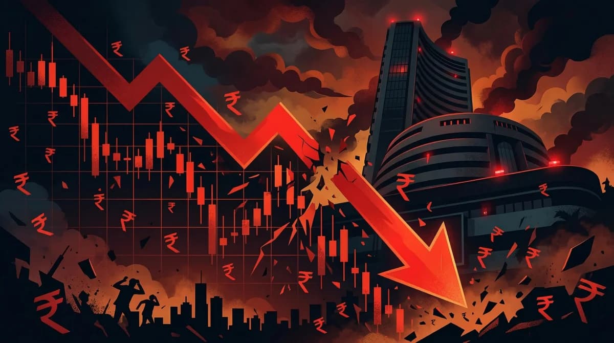Sensex Crashes 1,342 Points — Nifty Hits 11-Month Low as Markets Bleed