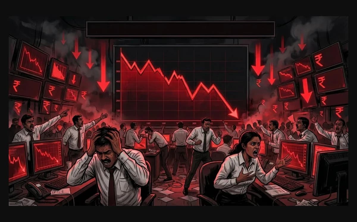 Stock Market Crash — Sensex Tanks 1,800 Points, ₹7 Lakh Crore Wiped Out