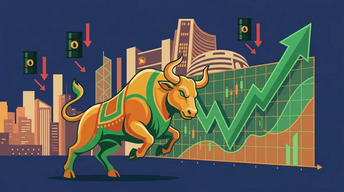 Sensex Surges 640 Points as Oil Crashes from $120 to $88