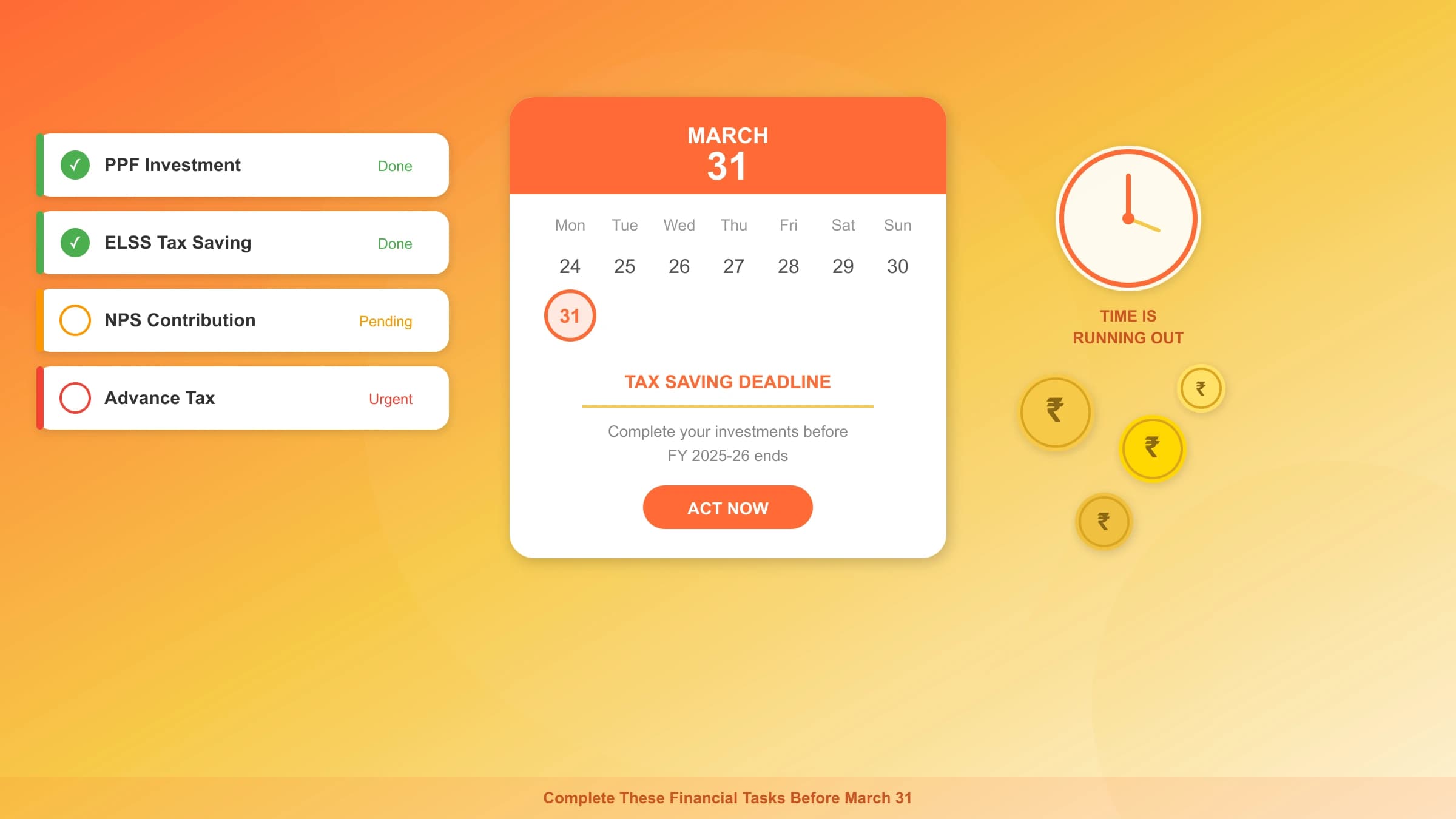 March 31 Tomorrow: 7 Financial Tasks You Must Complete Today